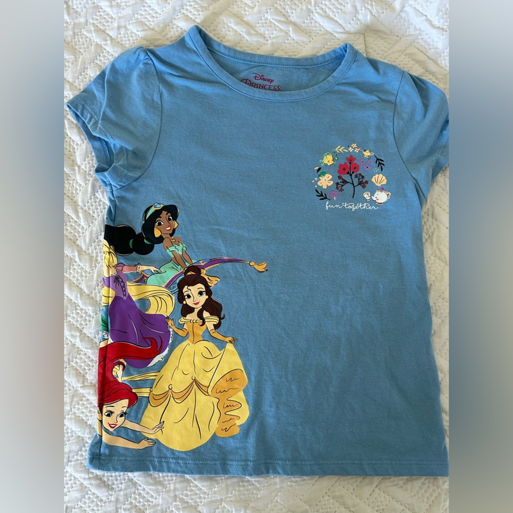 Disney Princess Blue Short Sleeve Tee